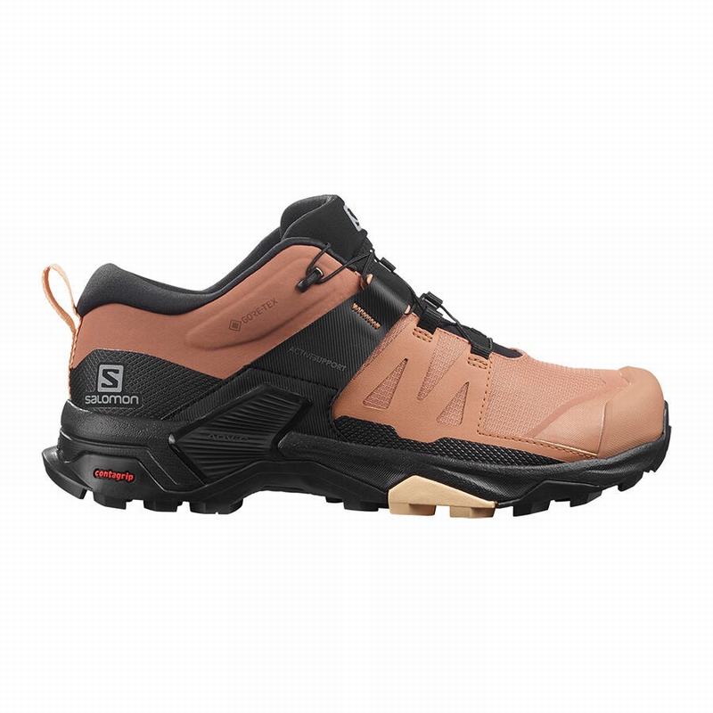 SALOMON X ULTRA 4 GORE-TEX Philippines - Women's Hiking Shoes - Black/Cream | 324197-KGX